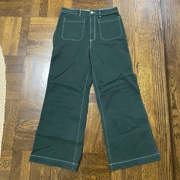 Rollas Green(Ivy) with White Stitching Sailor Jean - Picture 3 of 5
